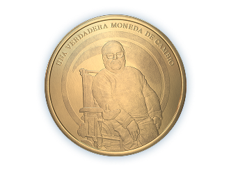 Moneda con el perfil de Juan Carlos 