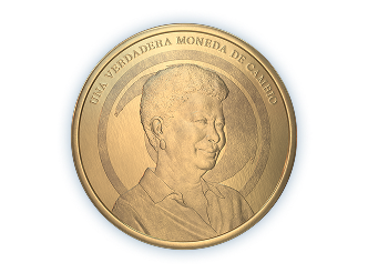 Moneda con el perfil de Rosa Cabral 