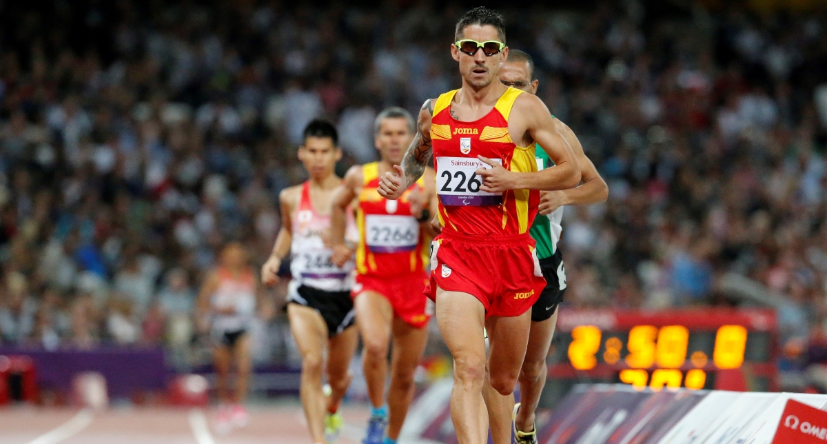 Gustavo Nieves en una maratón.