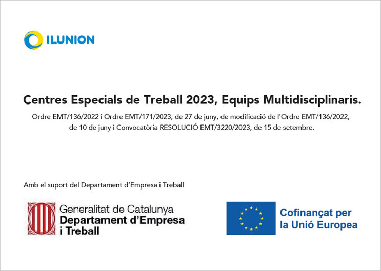 Imatge de CENTRES ESPECIALS DE TREBALL 2023, EQUIPS MULTIDISCIPLINARIS Ordre EMT/136/2022 i Ordre EMT/171/2023 (abre en nueva ventana)