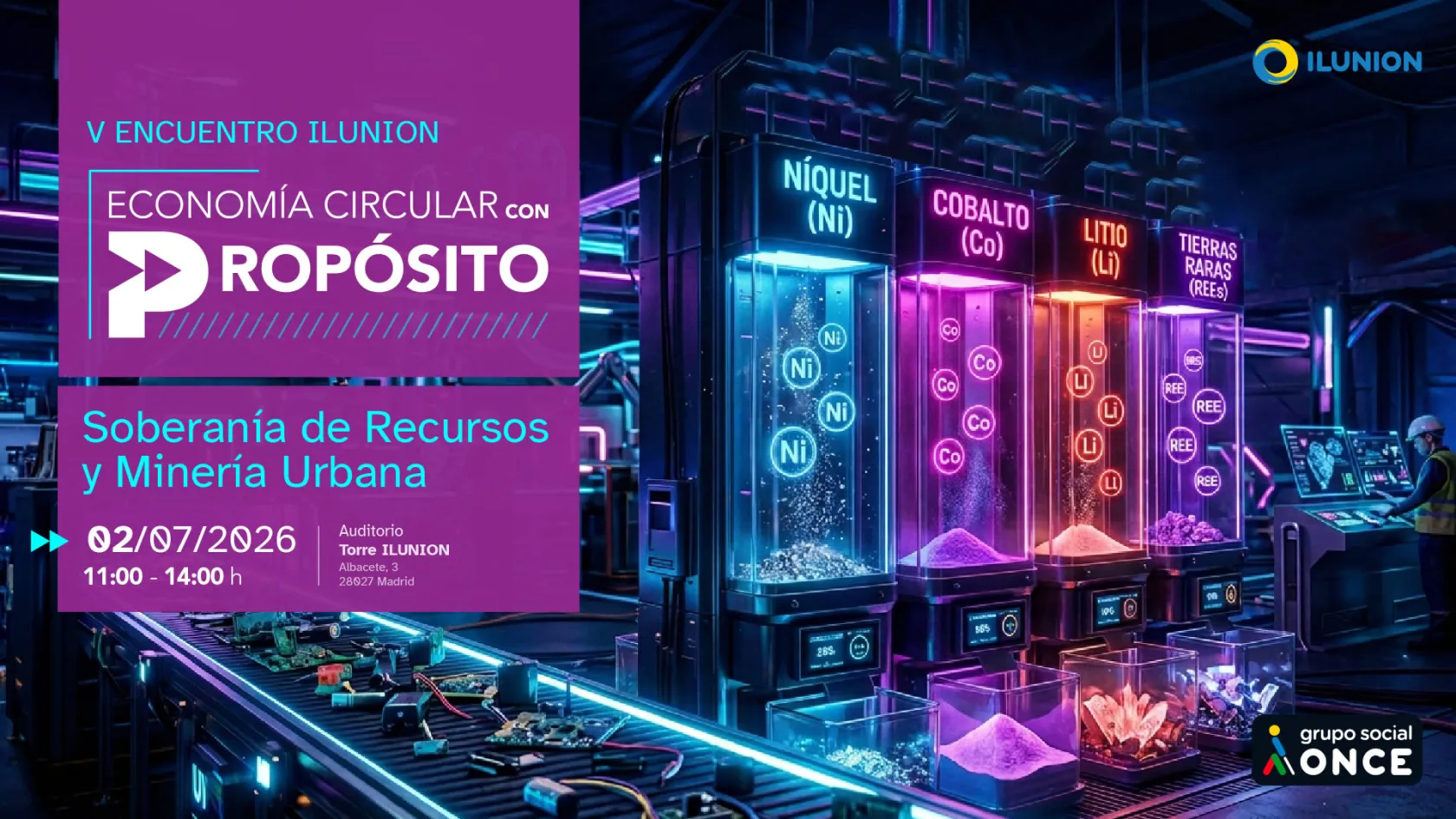 Quinto encuentro ILUNION Economía Circular con Propósito. Soberanía de recursos y minería urbana