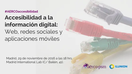 Cartel de la jornada 'Accesibilidad a la información digital: Web, redes sociales y aplicaciones móviles'.