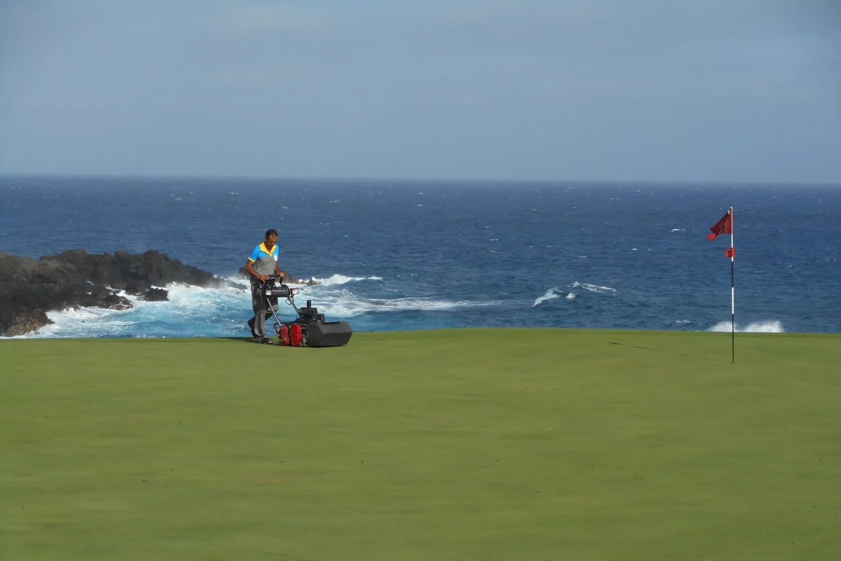 Fotografía de un campo de golf 