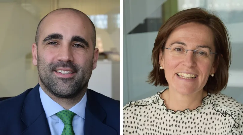 El director corporativo de Organización y Desarrollo de Negocio de ILUNION, Óscar da Pena, y la directora de Compras y Servicios Generales de ILUNION, Nerea Bidaurrázaga