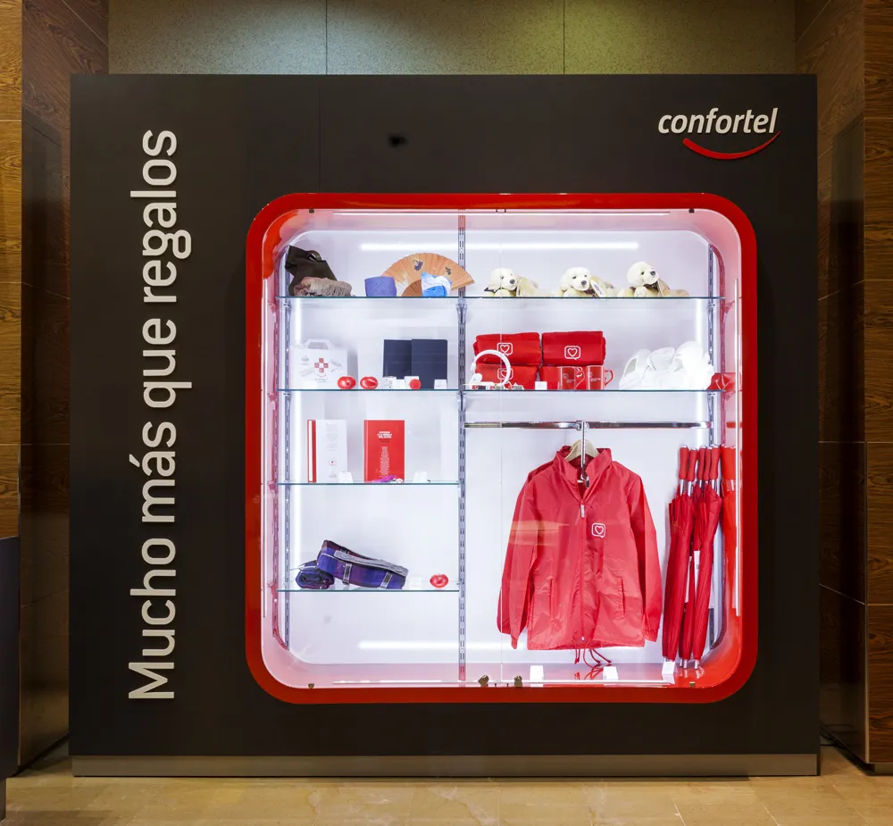 Detalle de la tienda de comercio justo en los hoteles Confortel