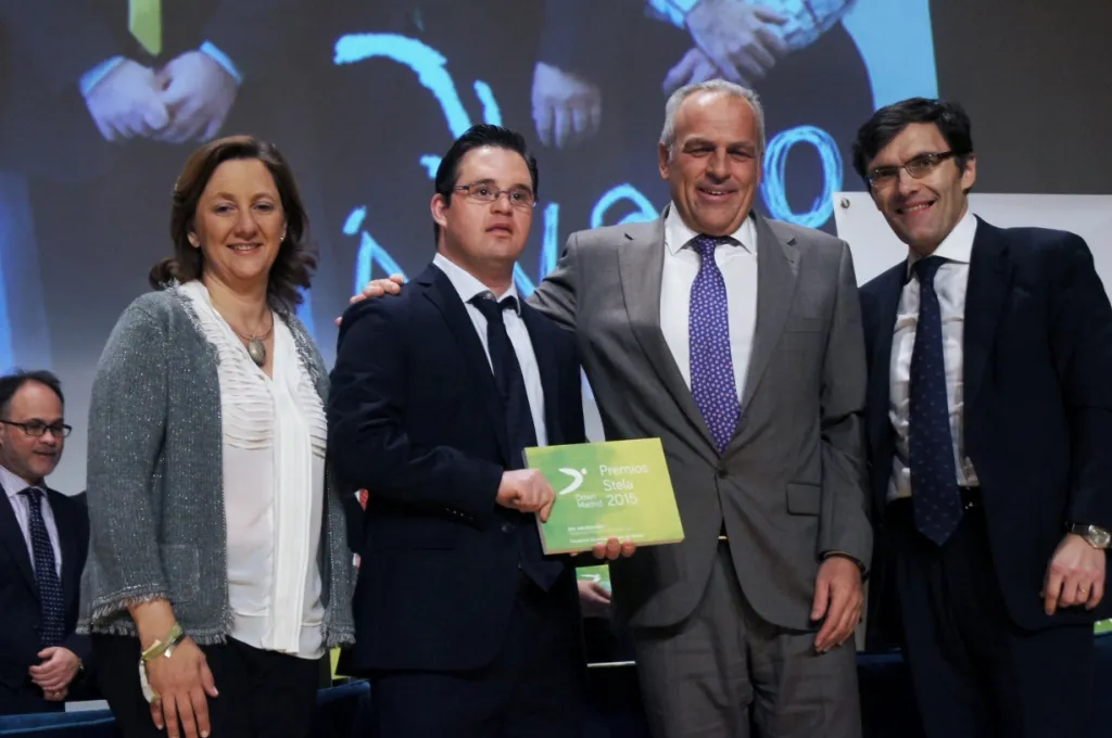 Inés Álvarez, Álvaro del Bosque, Pedro Buesa y Alberto Durán en los Premios Stella 2015