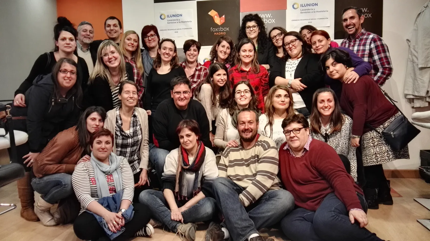 Foto de familia Jornadas anuales de técnicos de Desarrollo Social de ILUNION lavandería